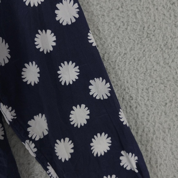 Equipment Shirt Womens Medium Blue White Floral Lynn Daisy Silk Button Up Blouse - Picture 9 of 12